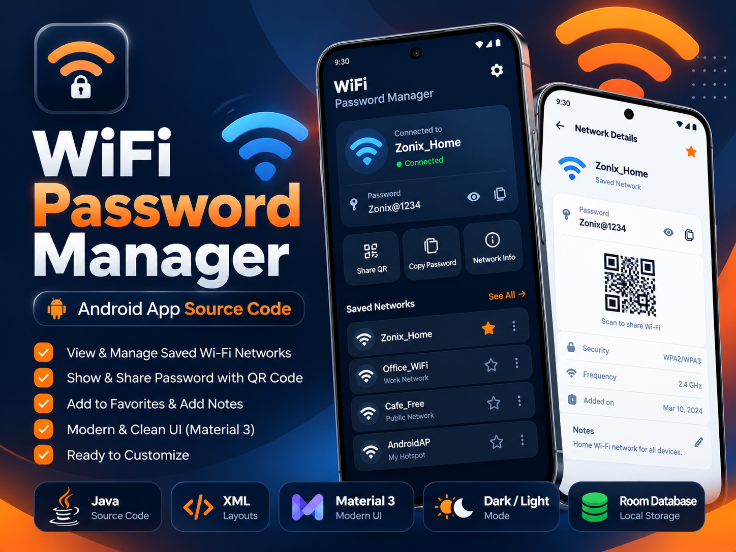 WiFi Password Manager – Android Java Source Code